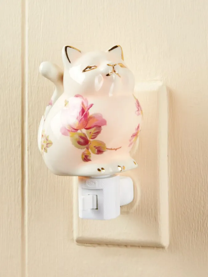 Porcelain Kitty Cat Night-Light