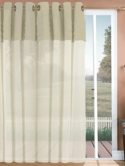 Portico Pleats Grommet Top Patio Panel With Pull Wand by Country Curtains®