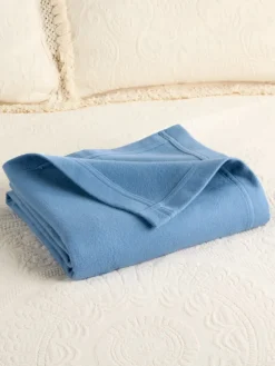 Portuguese Cotton Double-Flannel Blanket or Throw