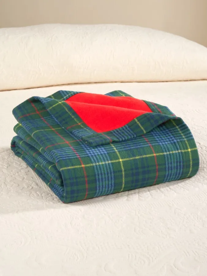 Portuguese Cotton Double-Flannel Blanket or Throw