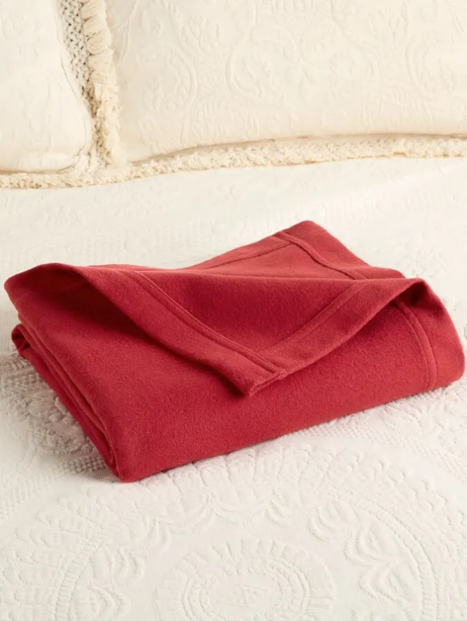 Portuguese Cotton Double-Flannel Blanket or Throw