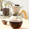 Pour-Over Glass Coffeemaker With Bamboo Handle