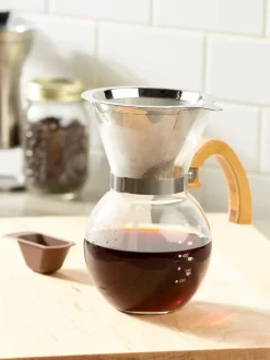 Pour-Over Glass Coffeemaker With Bamboo Handle