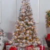 Pre-Lit Artificial Flocked Jubilee Pine Christmas Tree