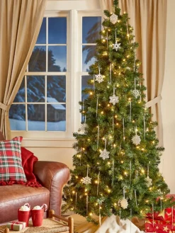 Pre-Lit Artificial Two-Color Ozark Christmas Tree