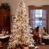 Pre-Lit Flocked Layered Spruce Artificial Christmas Tree