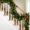 Pre-Lit Golden Glow Artificial Pinecone and Berry Garland