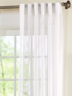 Pretty Pleats Semi-Sheer Curtains With Back Tabs