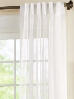 Pretty Pleats Semi-Sheer Curtains With Back Tabs