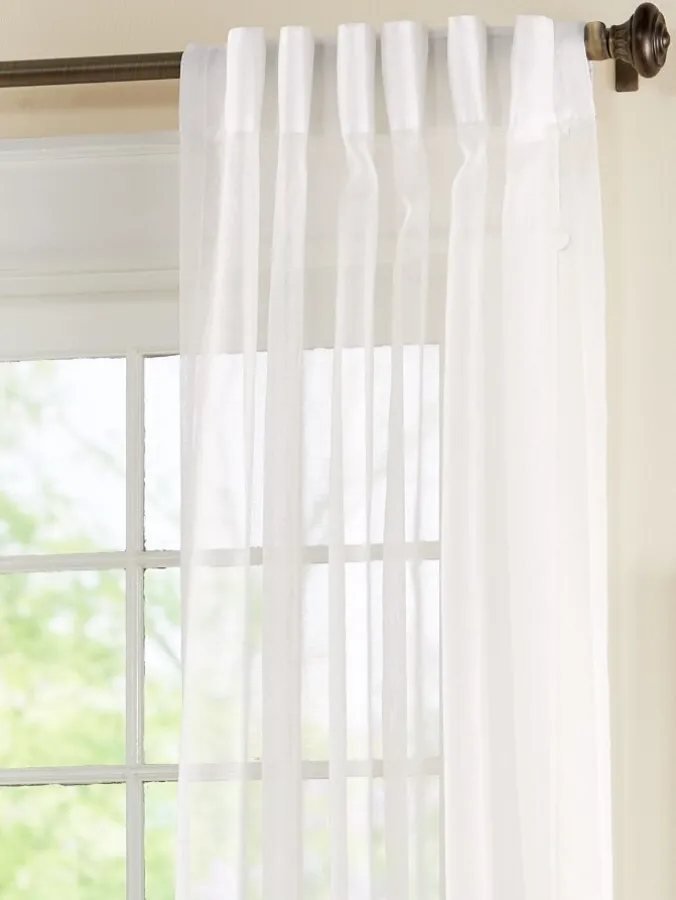 Pretty Pleats Semi-Sheer Curtains With Back Tabs