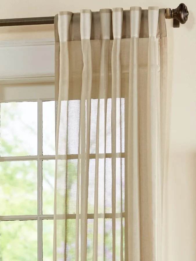 Pretty Pleats Semi-Sheer Curtains With Back Tabs