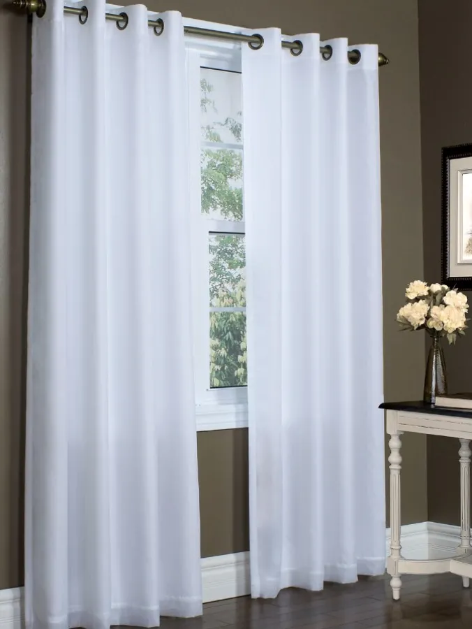 Privacy Lined Grommet Top Semi-Sheer Panel