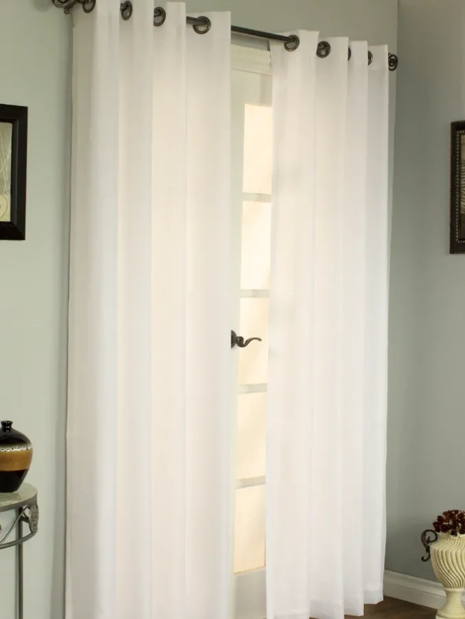 Privacy Lined Grommet Top Semi-Sheer Panel
