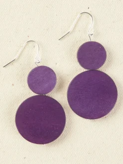 Purple Sunset Double Drop Earrings
