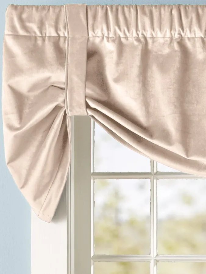 Queenfield Velvet Rod Pocket Tie-Up Valance by Country Curtains®