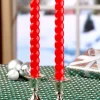 Red Twist Taper Candles, Set of 2