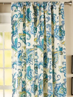 Regal Paisley Lined Rod Pocket Curtains