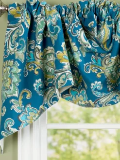 Regal Paisley Lined Rod Pocket Empire Valance