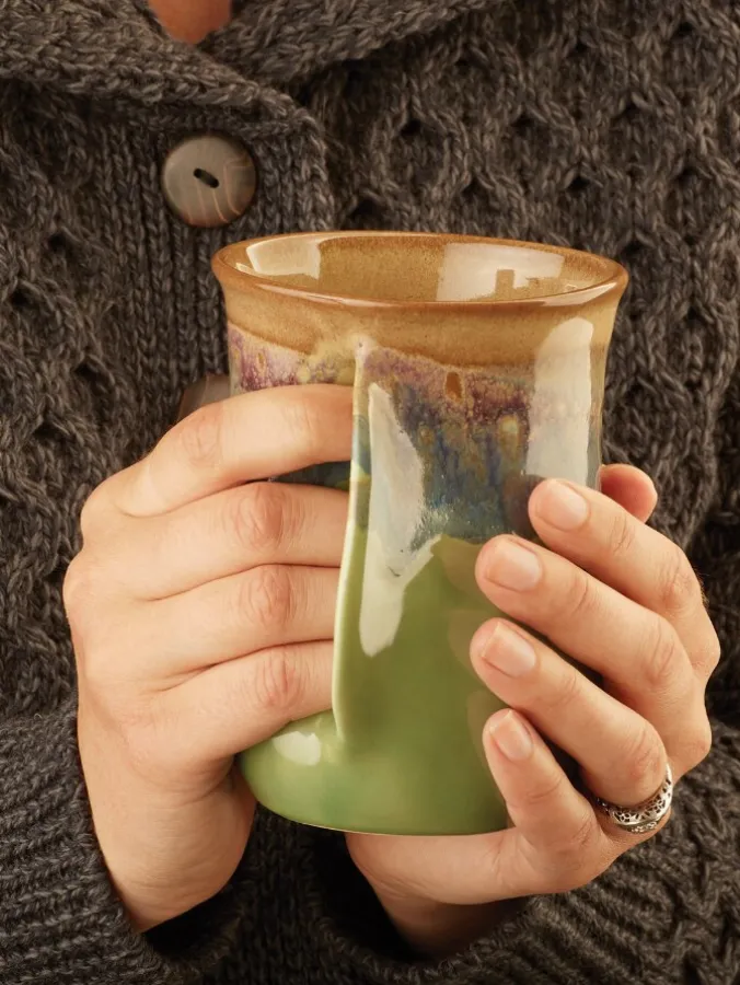 Right-Handed Handwarmer Pottery Mug
