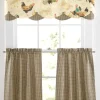 Rooster Strut Rod Pocket Layered Scalloped Valance by Country Curtains®
