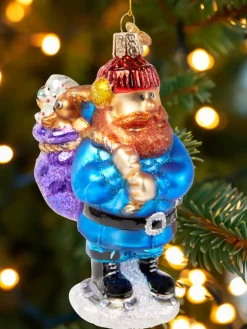 Rudolph's Yukon Cornelius Blown-Glass Christmas Ornament