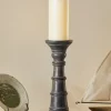 Rustic Charm 12 Inch Wood Pillar Candle Holder