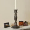 Rustic Charm 12 Inch Wood Taper Candle Holder