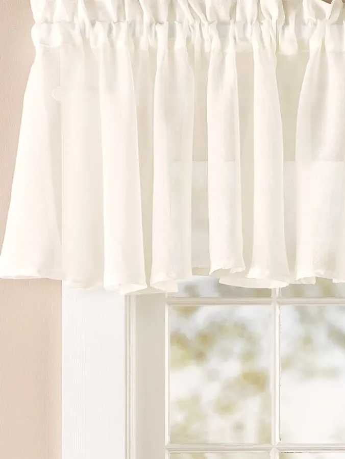 Sandy Semi-Sheer Rod Pocket Full-Bodied Valance