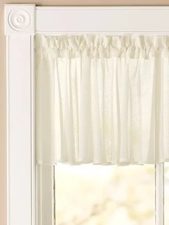 Sandy Semi-Sheer Rod Pocket Insert Valance