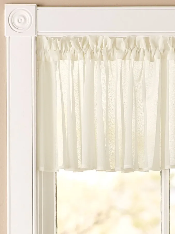 Sandy Semi-Sheer Rod Pocket Insert Valance