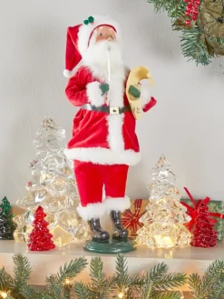 Santa or Mrs. Claus Caroling Figurine
