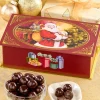 Santa's on His Way Christmas Tin With Cherry Brandy Cordials