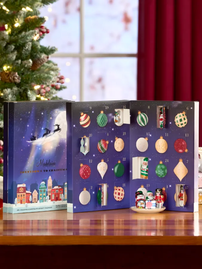 Santa's Village Advent Calendar With Assorted Chocolates