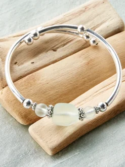 Sea Glass Bangle Bracelet