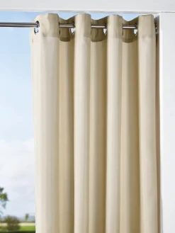 Seascape Indoor/Outdoor Solid Grommet Top Sheer Curtains
