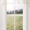 Seaside Lace Rod Pocket Valance With Shell Trim
