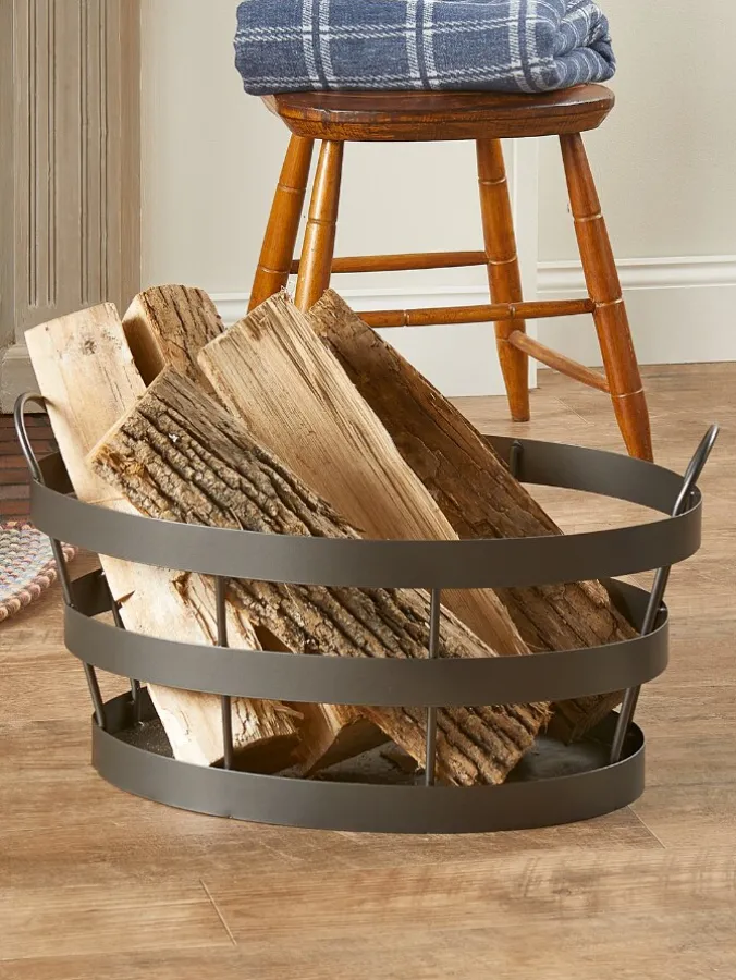 Shaker Fireplace Log Basket