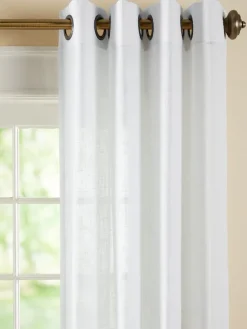 Sheer Linen Grommet Top Curtains by Country Curtains®