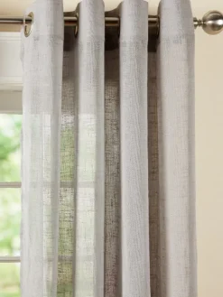 Sheer Linen Grommet Top Curtains by Country Curtains®