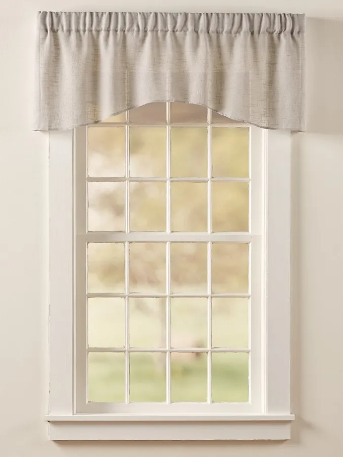 Sheer Linen Rod Pocket Crescent Valance by Country Curtains®