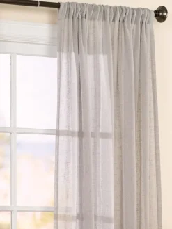 Sheer Linen Rod Pocket Curtains by Country Curtains®