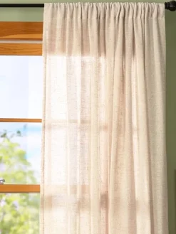 Sheer Linen Rod Pocket Curtains by Country Curtains®