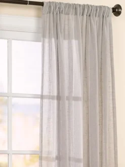 Sheer Linen Rod Pocket Curtains by Country Curtains®