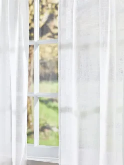 Sheer Linen Rod Pocket Curtains by Country Curtains®