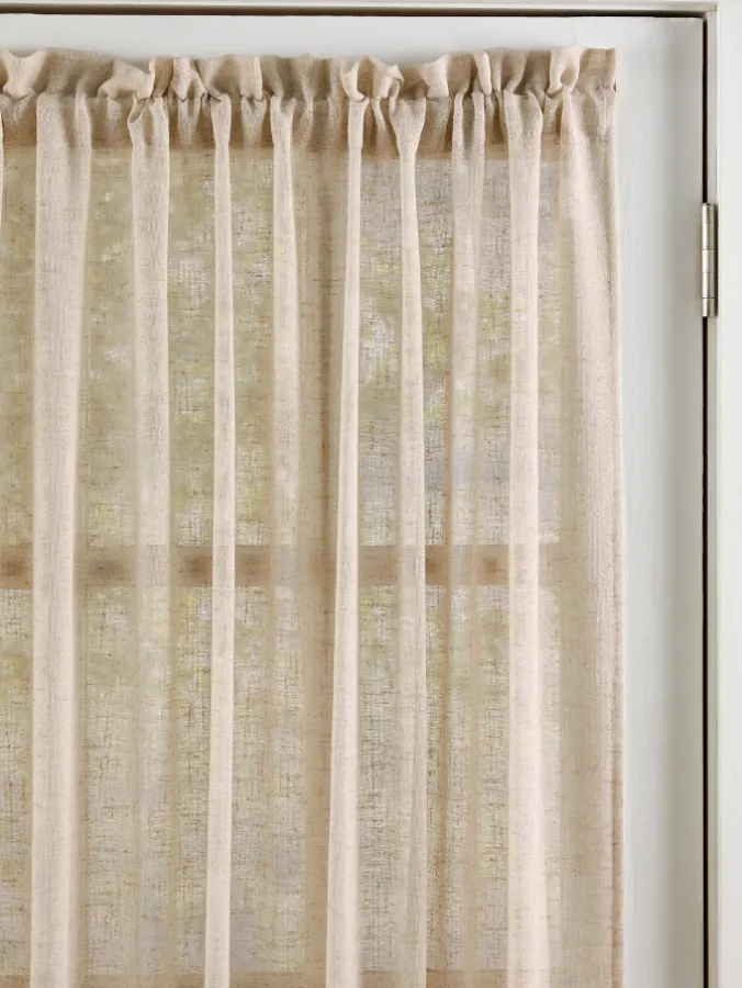 Sheer Linen Rod Pocket Door Panel by Country Curtains®