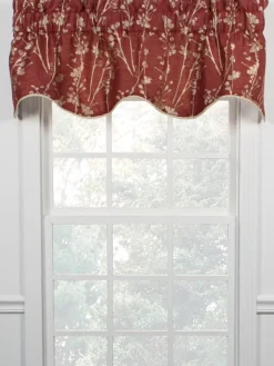 Shimmery Scenic Silhouettes Lined Rod Pocket Scalloped Valance