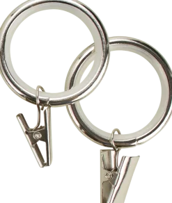 Silent Glide Clip Curtain Rings, Set of 7