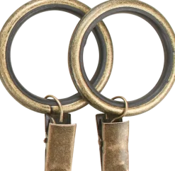 Silent Glide Clip Curtain Rings, Set of 7