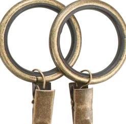 Silent Glide Clip Curtain Rings, Set of 7
