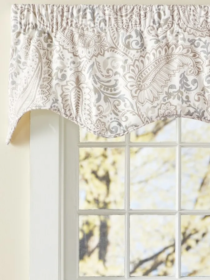 Simply Paisleys Rod Pocket Scalloped Valance